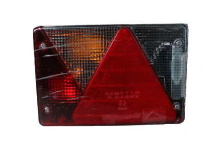 Lampa spate stanga aspock 24-8400-007 - 6 functii, 200x135x56mm - Lampa spate cu bec incandescent dreptunghiulara cu 6 functii, dimensiuni 200x135x56 mm