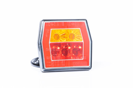 Lampa spate patrata 3 functii led fristom ft-122 - 99.5x93x39.5mm - Lampa spate cu LED patrata cu 3 functii, dimensiuni 99.5x93x39.5 mm