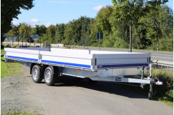 Blyss ATLANTIS remorca pentru camioane  franata 3000 kg
  in 2 axe cu sarcina utila de 2130 kg
 si dimensiuni utile de 627x205x40cm