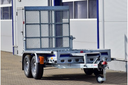 Blyss B27290/140HTP RAMPA AUTO remorca transport utilaje  franata 2700 kg
  in 2 axe cu sarcina utila de 2110 kg
 si dimensiuni utile de 292x142x20cm