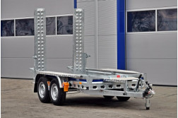Blyss B27290/140HTP remorca transport utilaje  franata 2700 kg
  in 2 axe cu sarcina utila de 2110 kg
 si dimensiuni utile de 292x142x20cm