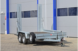 Blyss B354019 remorca transport utilaje  franata 3500 kg
  in 2 axe cu sarcina utila de 2650 kg si dimensiuni utile de 400x195x20cm