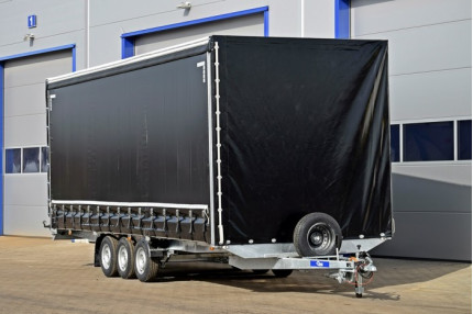 Blyss c357024 3-axe - remorca transport 3500 kg
  in 3 axe cu sarcina utila de 2550 kg
 si dimensiuni utile de 700x240x250cm