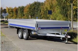 Blyss COLUMBIA remorca pentru camioane  franata 2700 kg
  in 2 axe cu sarcina utila de 2110 kg
 si dimensiuni utile de 400x200x40cm