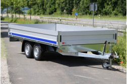 Blyss VECTOR 400 remorca pentru marfa  franata 2700 kg
  in 2 axe cu sarcina utila de 2135 kg
 si dimensiuni utile de 400x200x40cm