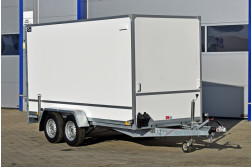 Blyss F2036HTD remorca carosata  franata 2000 kg
  in 2 axe cu sarcina utila de 1300 kg
 si dimensiuni utile de 358x146x180cm