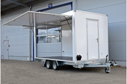 Blyss FC2740 USI LATERALE remorca carosata  franata 2700 kg
  in 2 axe cu sarcina utila de 1700 kg
 si dimensiuni utile de 400x200x220cm