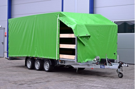 Blyss imperial prelata - platforma auto 3500 kg  in 3 axe cu sarcina utila de 2400 kg si dimensiuni utile de 550x210x175cm