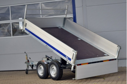 Blyss kiper k273018a - remorca basculabila 2700 kg
  in 2 axe cu sarcina utila de 2060 kg
 si dimensiuni utile de 300x180x40cm