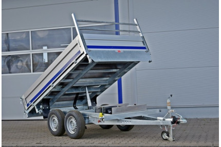 Blyss k273018a-3 - remorca basculabila 2700 kg  in 2 axe cu sarcina utila de 2060 kg
 si dimensiuni utile de 300x180x40cm