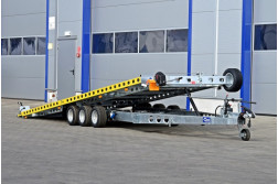 Blyss Merkur XL PRO platforma auto  franata 3500 kg  in 3 axe cu sarcina utila de 2500 kg si dimensiuni utile de 655x205cm