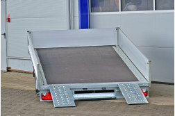 Blyss OLYMPIA 2500 CARGO platforma auto  franata 2500 kg  in 2 axe cu sarcina utila de 1850 kg si dimensiuni utile de 400x195x40cm